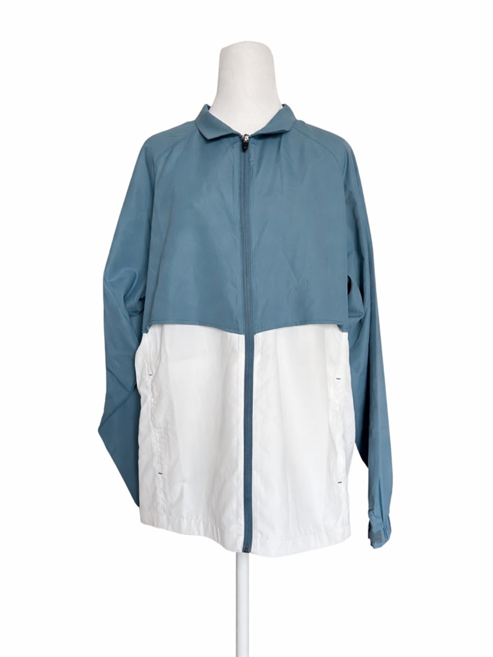 NWT Sun Mountain Headwind Golf Jacket Men's Large Blue White Windbreaker